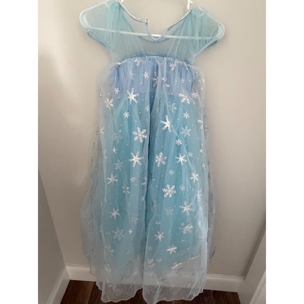 Trish Scully Girls Elsa Inspired Ice Queen Princess Costume Dress Blue Size 6 - Picture 6 of 7